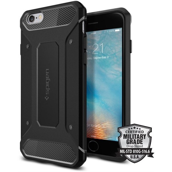 Spigen Rugged odolný kryt Apple iPhone 6S černý