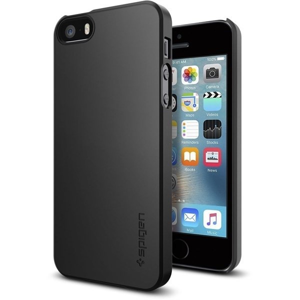 Spigen Thin Fit pouzdro Apple iPhone SE/5S černý