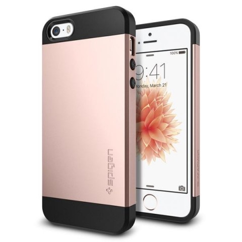 Spigen Slim Armor kryt Apple iPhone SE/5S růžový