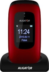 Aligator V600 červeno/černá + nabíjecí stojánek
