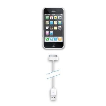 USB datový kabel CellularLine s konektorem Apple 30-pin, bílý, box