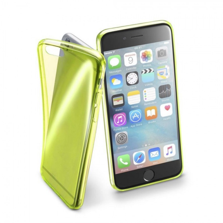 Barevné gelové pouzdro Cellularline FLUO pro Apple iPhone 6/6S Žluté