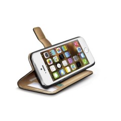 Pouzdro typu kniha CELLY Wally pro Apple iPhone 5/5S/SE - PU kůže, černé č.3