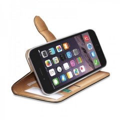 Pouzdro typu kniha CELLY Wally pro Apple iPhone 6/6S, PU kůže, černé