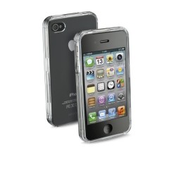 Zadní kryt CellularLine Invisible pro Apple iPhone 4/4S, průhledný + fólie

