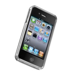 Zadní kryt CellularLine Invisible pro Apple iPhone 4/4S, průhledný + fólie
