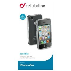 Zadní kryt CellularLine Invisible pro Apple iPhone 4/4S, průhledný + fólie
