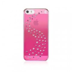 Zadní kryt Bling My Thing Milky Way Pink Metallic Love Mix pro Apple iPhone 5/5S/SE, MADE WITH SWAROVSKI® ELEMENTS+folie