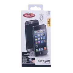 Zadní extratenký ochranný kryt CellularLine Soft Slim pro Apple iPhone 5/5S/SE, černý