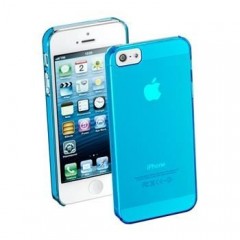 Zadní kryt CellularLine Cool Fluo pro Apple iPhone 5/5S/SE Modrý + fólie
