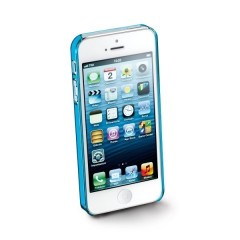 Zadní kryt CellularLine Cool Fluo pro Apple iPhone 5/5S/SE Modrý + fólie
