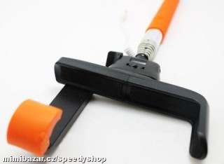 Selfie tyč Monopod bluetooth, extendable self portrait stick - Orange