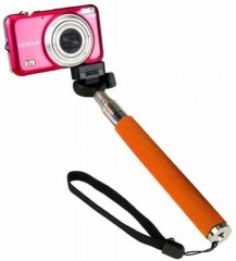 Selfie tyč Monopod bluetooth, extendable self portrait stick - Orange