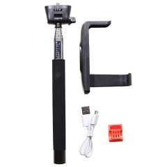 Selfie tyč Monopod bluetooth, extendable self portrait stick - Purple