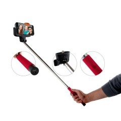 Selfie tyč Monopod bluetooth, extendable self portrait stick - Purple