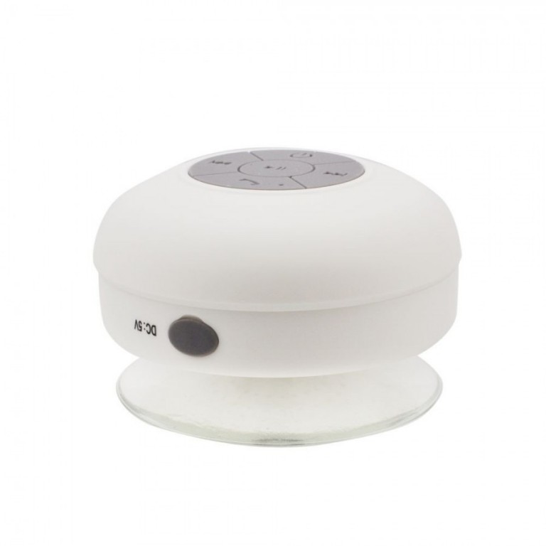 Mini reproduktor Bluetooth 3W voděodolný + RADIO, bílá