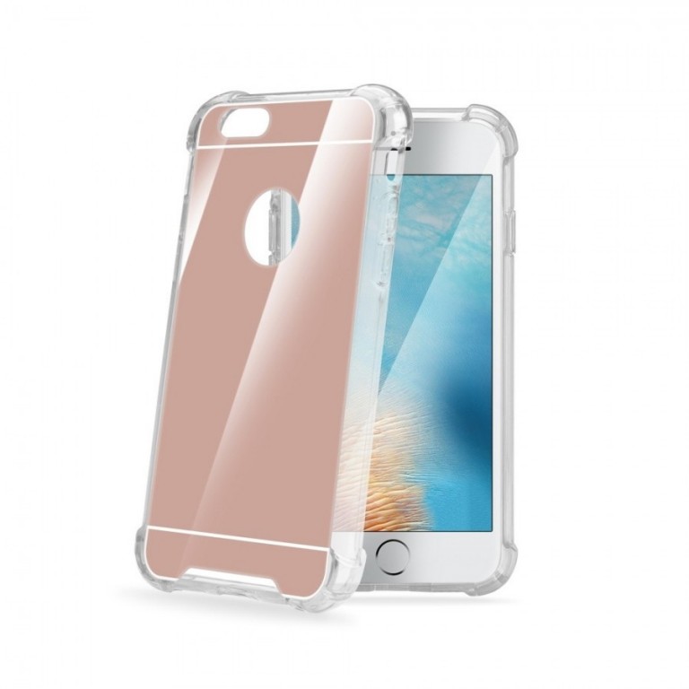 Zadní kryt CELLY Armor pro Apple iPhone 7, se zrcadlovým efektem, růžovozlaté