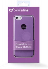 Barevné gelové pouzdro CELLULARLINE COLOR pro Apple iPhone 5/5S/SE, fialové