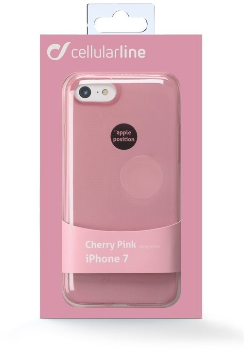 Barevné gelové pouzdro CELLULARLINE COLOR pro Apple iPhone 7, ružové