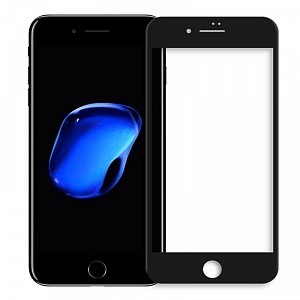 iPhone 7 Plus ochranné tvrzené sklo CELLY Glass, černé (do hran displeje,